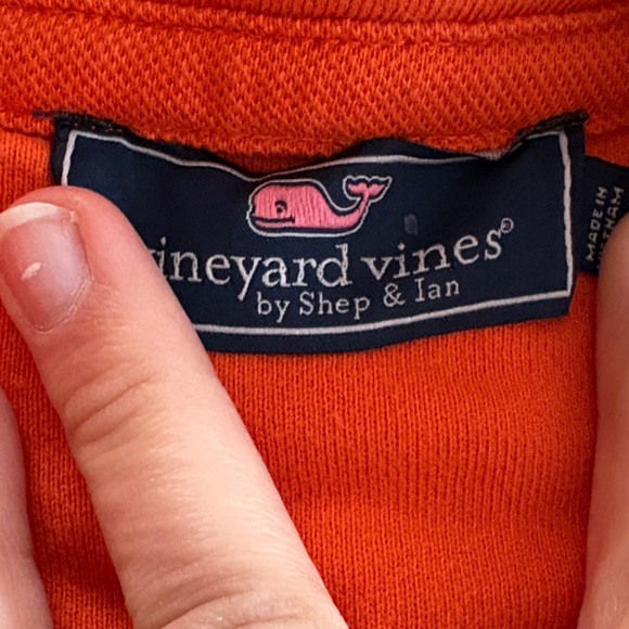 Vineyard vines Orange Quarter-Zip Pullover - Picture 3 of 5